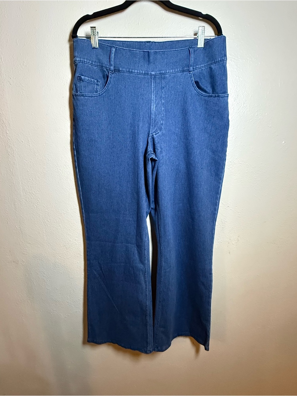 HALARA Women's Indigo Wide Leg Pull-On Jeans